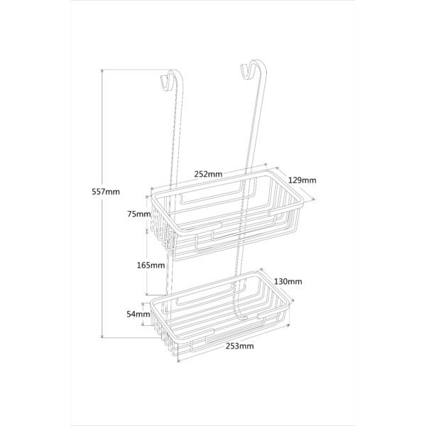 Kartell K-Vit Hanging Shower Tidy - Chrome - Image 2