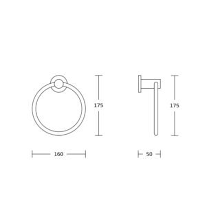 Kartell Plan Towel Ring - Chrome - Image 2