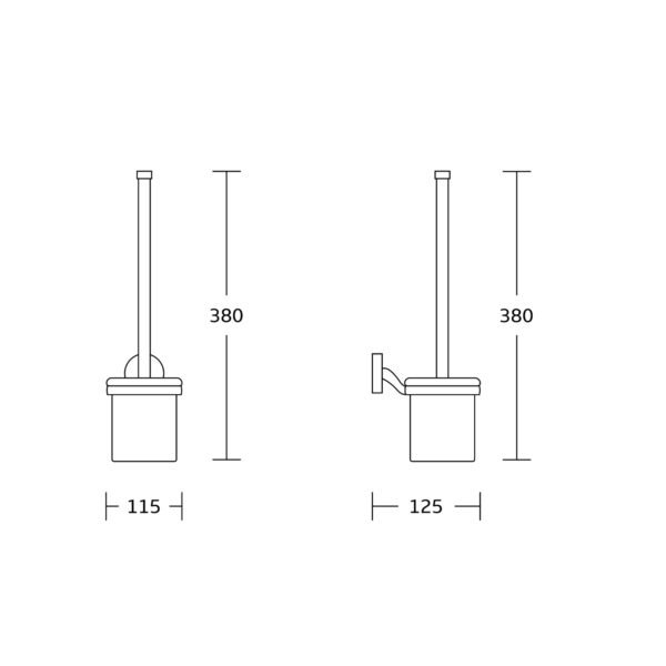 Kartell Plan Toilet Brush And Holder - Chrome - Image 2