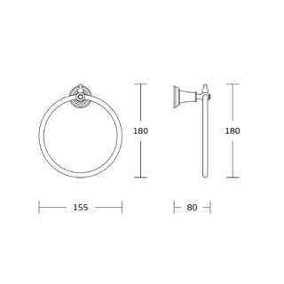 Kartell Astley Towel Ring - Chrome - Image 2