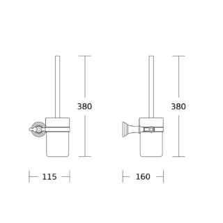 Kartell Astley Toilet Brush And Holder - Chrome - Image 2