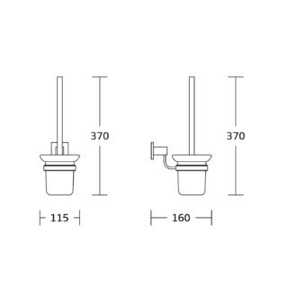 Kartell Pure Toilet Brush And Holder - Chrome - Image 2