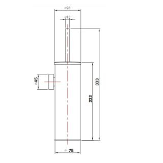 Kartell Ottone Wall Mounted Toilet Brush - Brushed Brass - Image 2