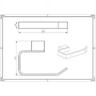 Kartell K-Vit Premium Toilet Paper Holder - 580mm Long - Image 2