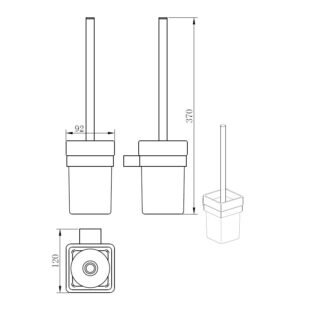 Kartell K-Vit Premium Toilet Brush Set - Image 2