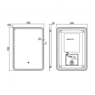Kartell Alder LED Illuminated Mirror - Image 2