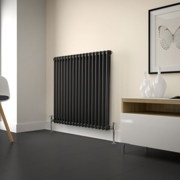 Kartell Laser Klassic 2-Column Horizontal Column Radiator - Textured Grey