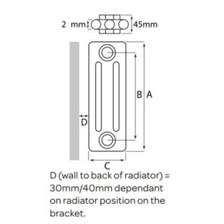 Kartell Laser Klassic 2-Column Horizontal Column Radiator - Textured Grey - Image 3