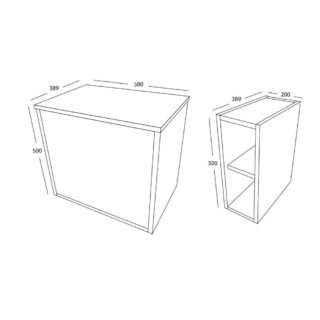 Scudo Alfie 1 Drawer Wall Hung Vanity Unit With Worktop And Open Storage Unit - 800mm Wide - Image 4