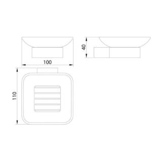 Scudo Alpha Soap Dish Holder - Chrome - Image 2