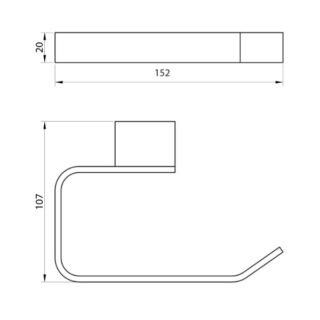 Scudo Alpha Paper Holder - Chrome - Image 2