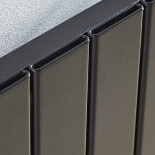 Kartell Victoria Single Panel Vertical Designer Radiator - Black - Image 2