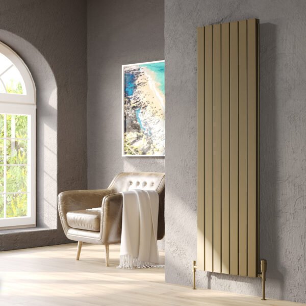 Kartell Victoria Single Panel Vertical Designer Radiator - Bronze