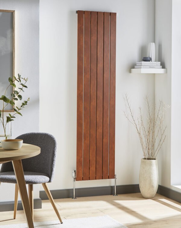 Kartell Victoria Single Panel Vertical Designer Radiator - Copper