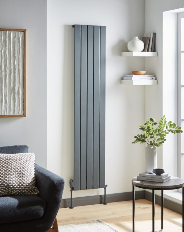 Kartell Victoria Single Panel Vertical Designer Radiator - Grey