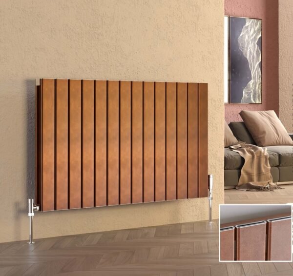 Kartell Victoria Single Panel Horizontal Designer Radiator - Copper