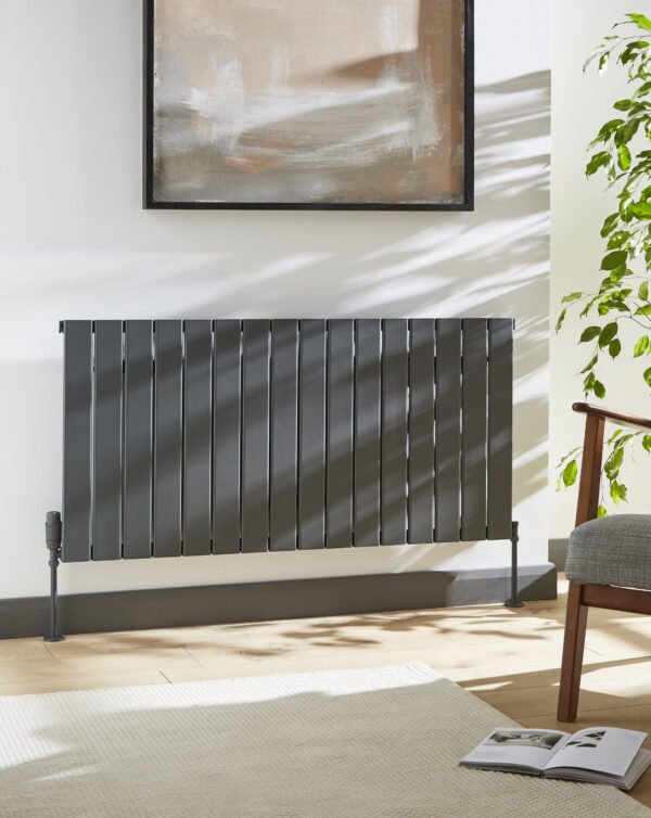 Kartell Victoria Single Panel Horizontal Designer Radiator - Grey