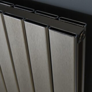 Kartell Victoria Double Panel Vertical Designer Radiator - Inox - Image 2