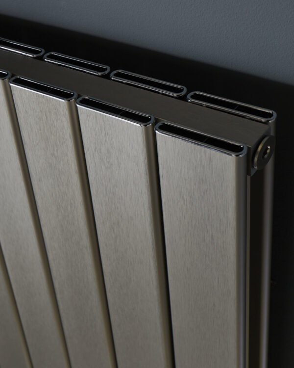 Kartell Victoria Double Panel Vertical Designer Radiator - Inox - Image 2
