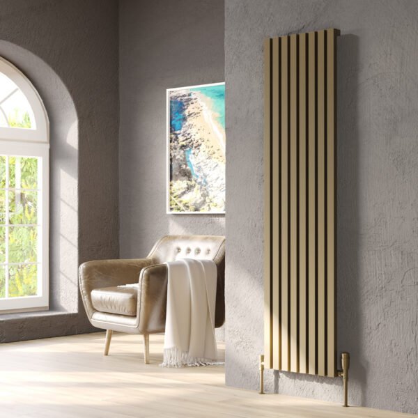 Kartell Hamilton Single Panel Vertical Designer Radiator - Bronze