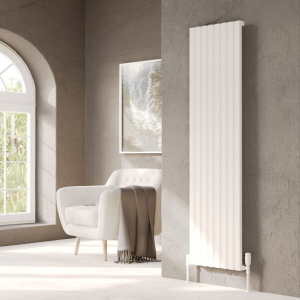 Kartell Hamilton Single Panel Vertical Designer Radiator - White