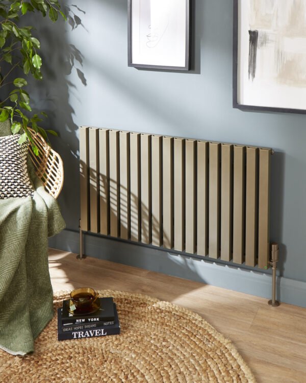 Kartell Hamilton Single Panel Horizontal Designer Radiator - Bronze