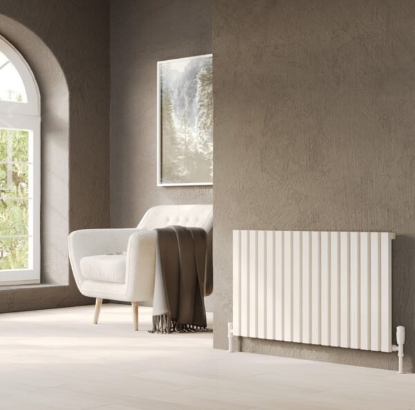 Kartell Hamilton Single Panel Horizontal Designer Radiator - White