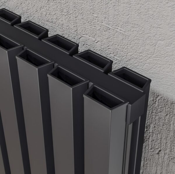 Kartell Hamilton Double Panel Horizontal Designer Radiator - Black - Image 2