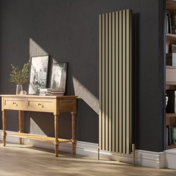 Kartell Hamilton Double Panel Vertical Designer Radiator - Grey