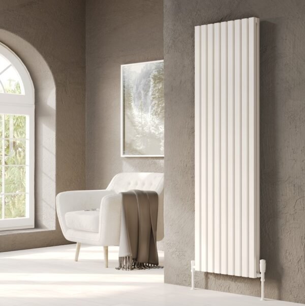 Kartell Hamilton Double Panel Vertical Designer Radiator - White