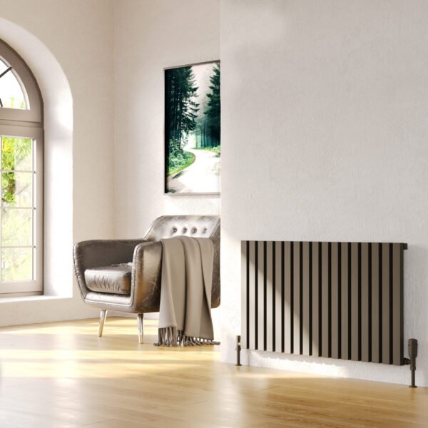 Kartell Hamilton Double Panel Horizontal Designer Radiator - Grey