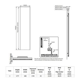 Kartell Brampton Designer Radiator - 1775mm X 608mm - Antique Copper - Image 2
