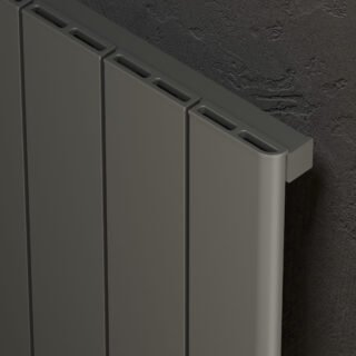 Kartell Allegro Single Panel Vertical Designer Radiator - Grey - Image 2
