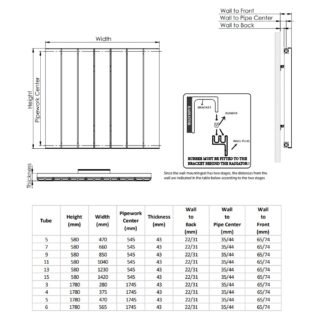 Kartell Allegro Single Panel Horizontal Designer Radiator - White - Image 3