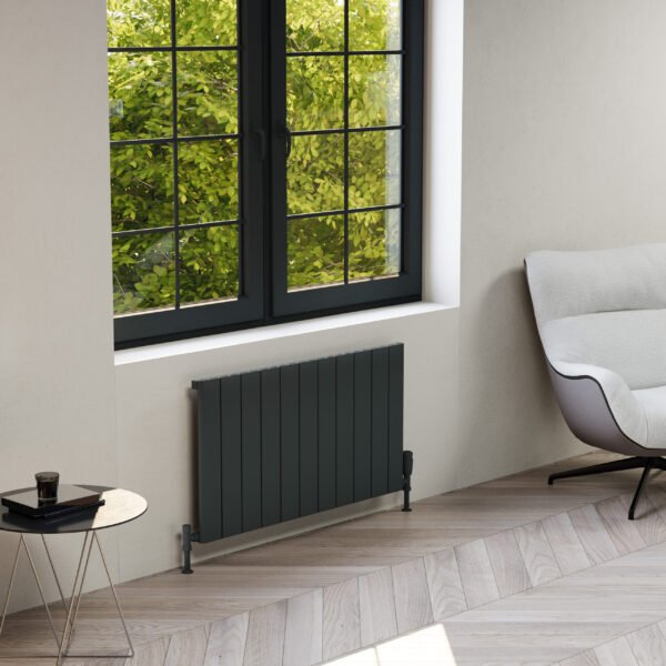 Kartell Allegro Single Panel Horizontal Designer Radiator - Grey