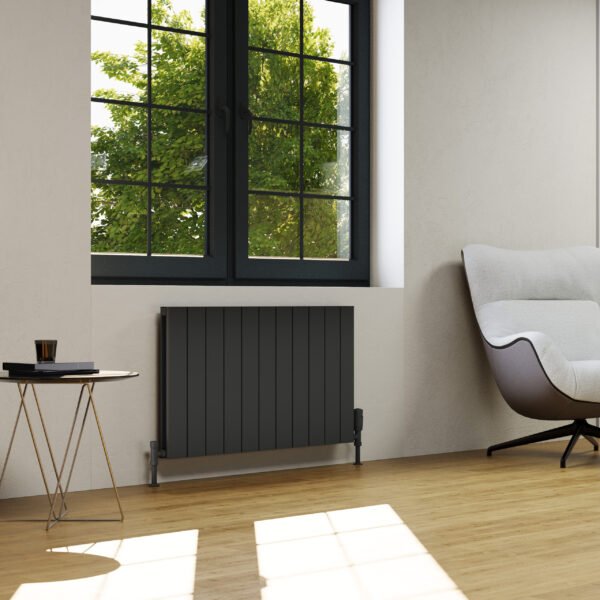 Kartell Allegro Double Panel Horizontal Designer Radiator - Grey