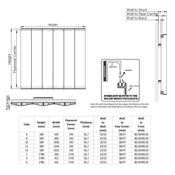 Kartell Vancouver Single Panel Vertical Designer Radiator - Grey - Image 3