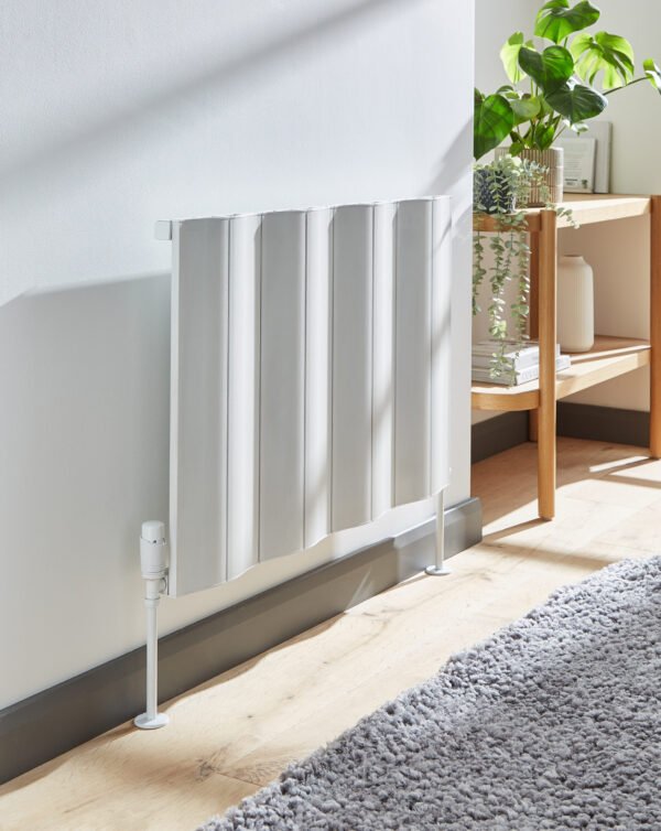 Kartell Vancouver Single Panel Horizontal Designer Radiator - White