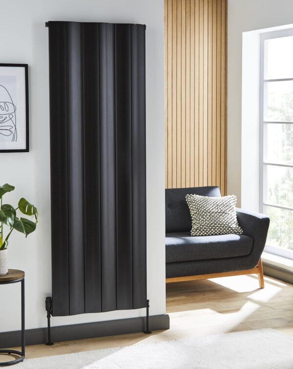 Kartell Vancouver Double Panel Vertical Designer Radiator - Black