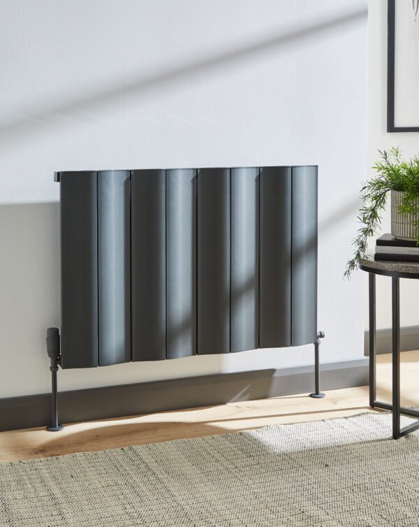 Kartell Vancouver Double Panel Horizontal Designer Radiator - Grey