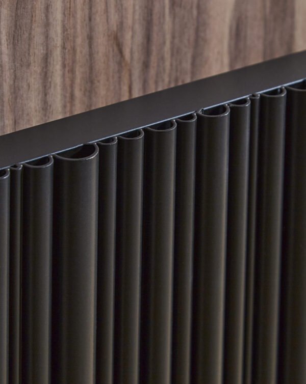 Kartell Quebec Single Panel Horizontal Designer Radiator - Black - Image 2