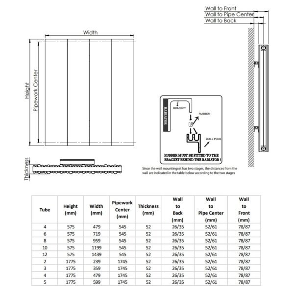 Kartell Quebec Double Panel Horizontal Designer Radiator - White - Image 3