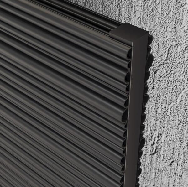 Kartell Quebec Double Panel Horizontal Designer Radiator - Black - Image 2