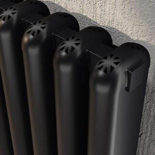 Kartell Calgary Vertical Designer Column Radiator - Black - Image 2