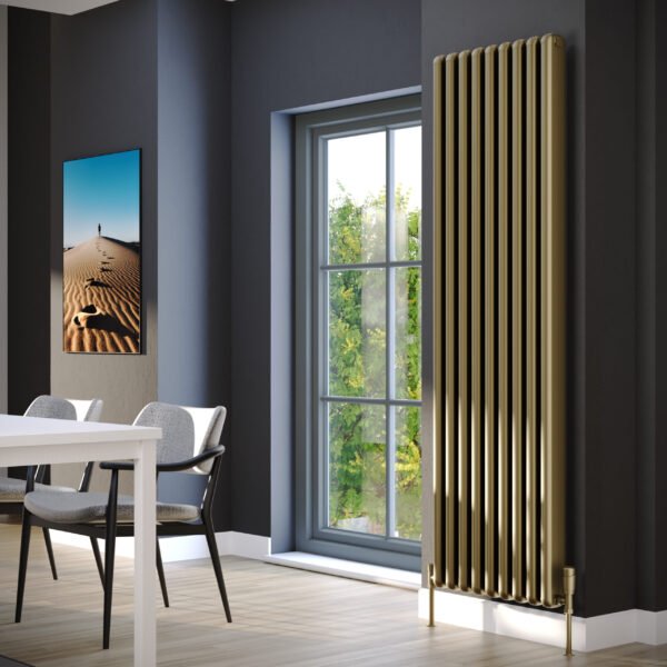 Kartell Calgary Vertical Designer Column Radiator - Bronze