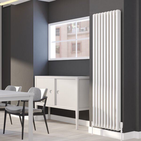 Kartell Calgary Vertical Designer Column Radiator - White