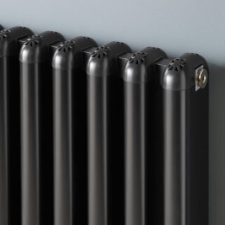 Kartell Calgary Horizontal Designer Column Radiator - Black - Image 2