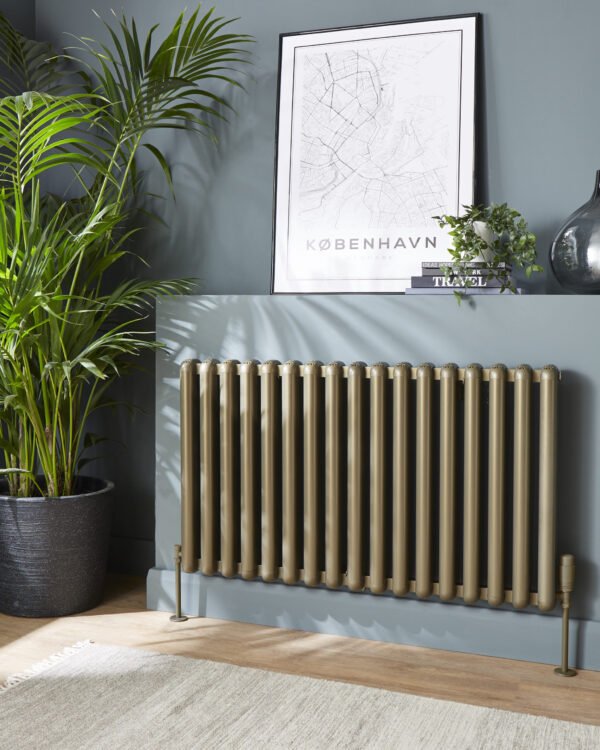 Kartell Calgary Horizontal Designer Column Radiator - Bronze
