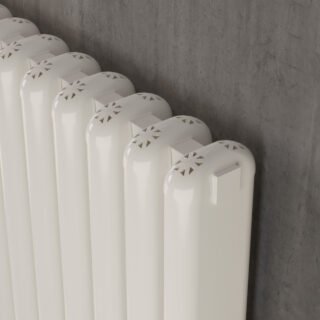 Kartell Calgary Horizontal Designer Column Radiator - White - Image 2