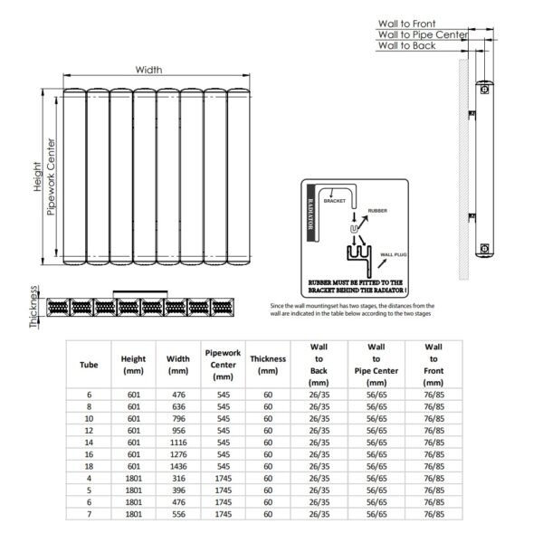 Kartell Edmonton Vertical Designer Radiator - Black - Image 3